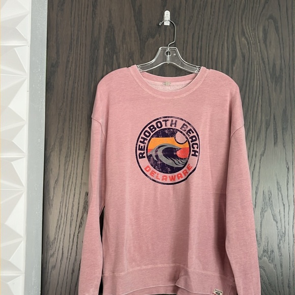 NWT- ladies crew sweat Large, Rehoboth Beach Delaware full front logo - Picture 3 of 5